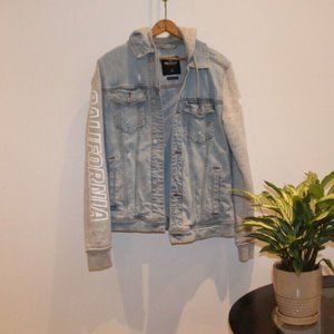 Jean Denim Jacket Hoodie Sweatshirt / Hollister / M